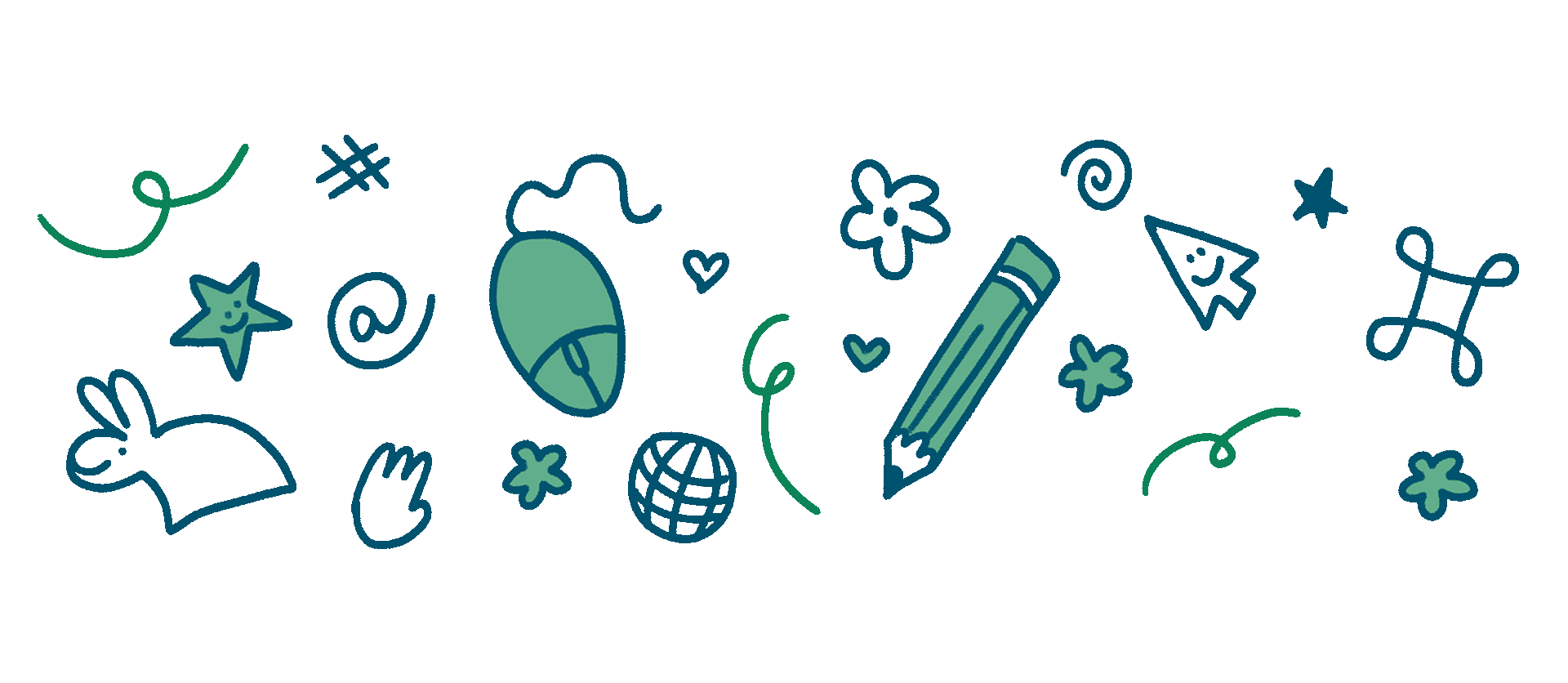 illustration of objects dancing around